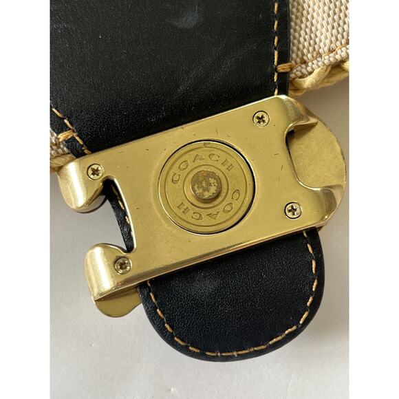 Coach Soft Tabby Shoulder Bag Popcorn Raffia Straw Leather CA032 Crossbody Purse - Picture 14 of 14